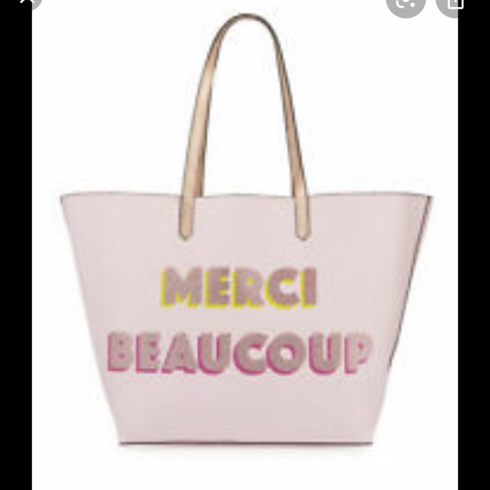 Nieman Marcus merci beaucoup pink sparkle  tote